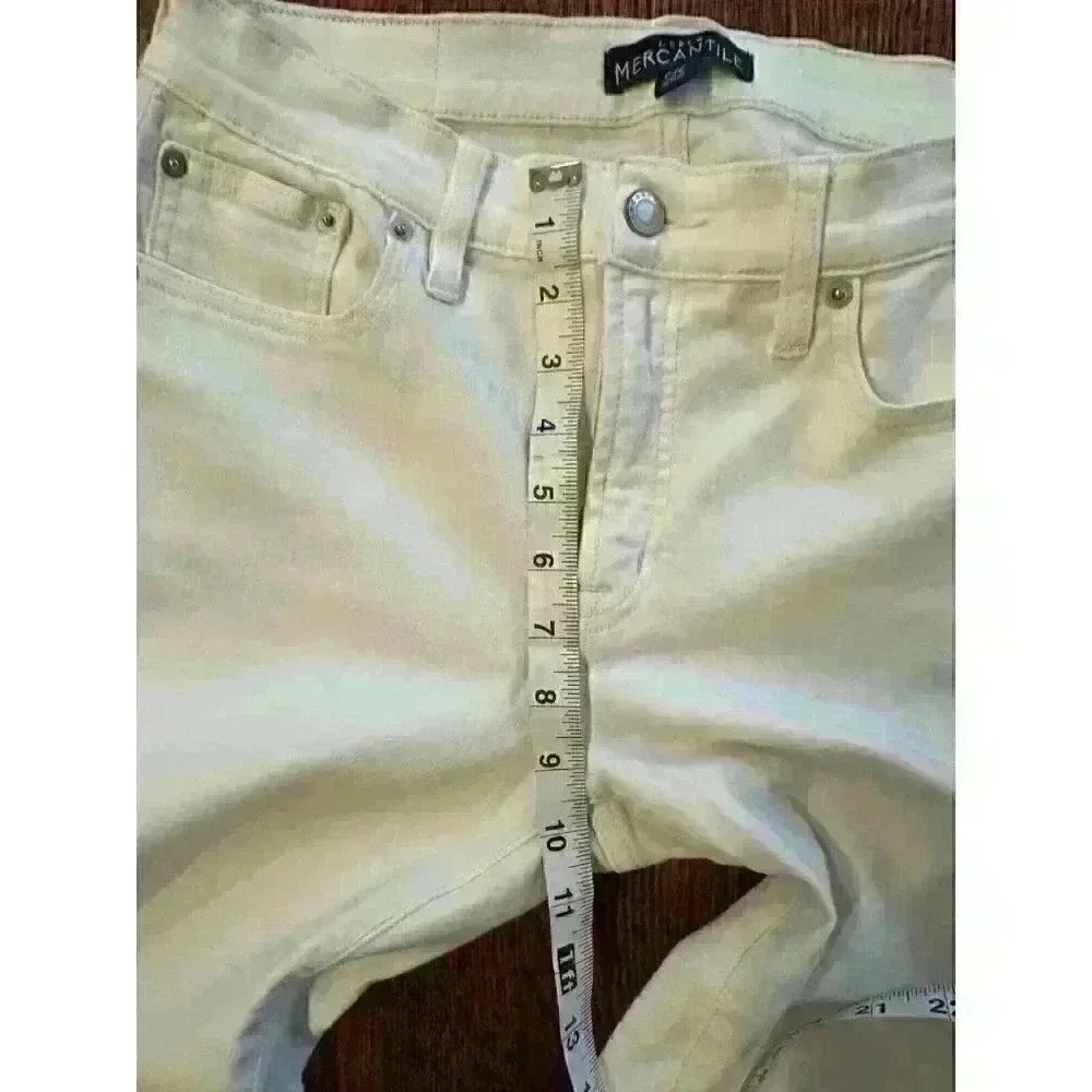 J. Crew Mercantile Jeans Size 29 Mid Rise Ankle Denim Womens Stretch White - Picture 4 of 6